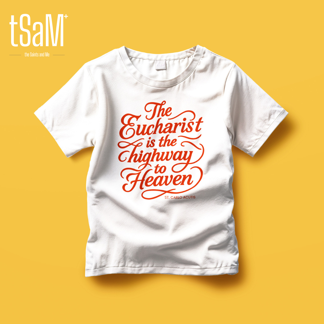 The Eucharist is the Highway to Heaven Quote by Saint Carlo Acutis Faith Statement Premium Shirt