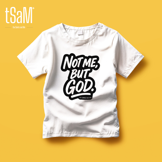 Not Me But God Quote by Saint Carlo Acutis Faith Statement Premium Shirt